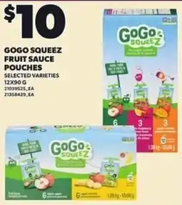 Independent Grocer Gogo squeeze fruit sauce pouches offer