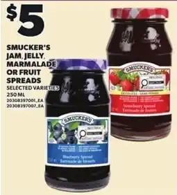 Independent Grocer Smucker's jam jelly marmalade or fruit spreads offer