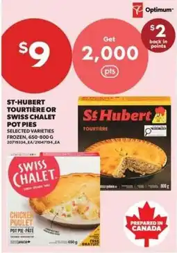 Real Canadian Superstore St Hubert tourtière or swiss chalet pot pies offer