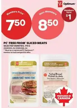 Real Canadian Superstore PC free from sliced meats offer
