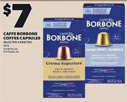 Independent Grocer Caffé Borbone coffee capsules offer