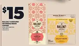Independent Grocer Balzac's ground or whole bean coffee offer