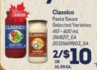 Independent Grocer Classico pasta sauce selected varieties offer