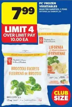 Real Canadian Superstore PC frozen vegetables offer