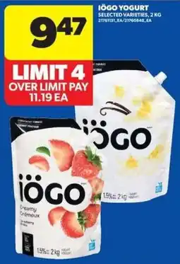 Real Canadian Superstore iogo yogurt selected varieties offer
