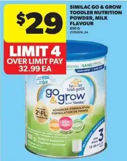 Real Canadian Superstore Similac Go & Grow Toddler Nutrition Powder, Milk Flavour offer