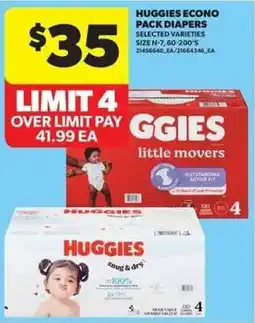 Real Canadian Superstore Huggies econo pack diapers offer