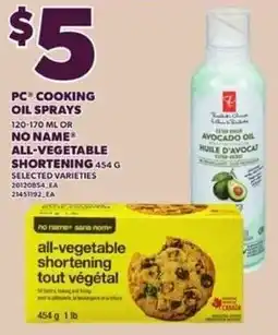 Independent Grocer No Name all-vegetable shortening offer