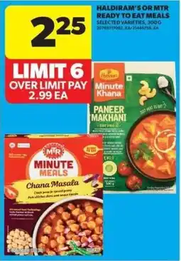 Real Canadian Superstore Haldiram's or MTR ready to eat meals offer