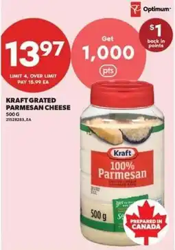 Real Canadian Superstore Kraft grated parmesan cheese offer
