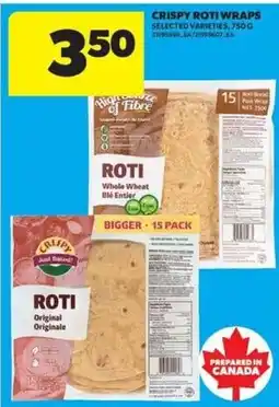 Real Canadian Superstore Crispy Roti Wraps offer