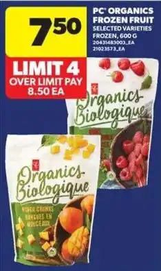 Real Canadian Superstore PC Organics Frozen Fruit offer