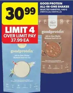 Real Canadian Superstore Goodprotein all-in-one shakes offer