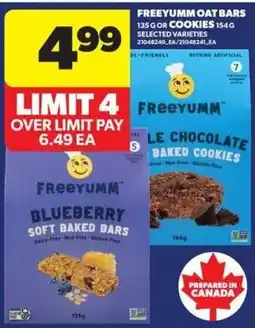 Real Canadian Superstore Freeyumm blueberry soft baked bars offer