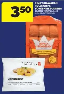 Real Canadian Superstore King's Hawaiian rolls or pc yorkshire pudding offer