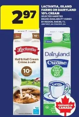 Real Canadian Superstore Lactantia Dairyland 10% cream offer