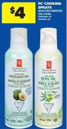 Real Canadian Superstore PC cooking sprays offer