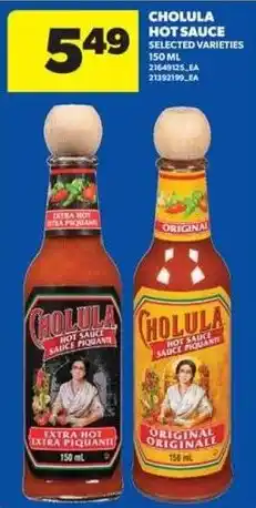 Real Canadian Superstore Cholula hot sauce selected varieties offer