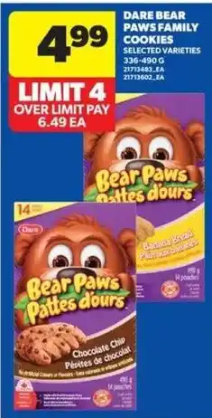 Real Canadian Superstore Dare Bear Paws Family Cookies offer