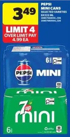 Real Canadian Superstore Pepsi mini cans offer