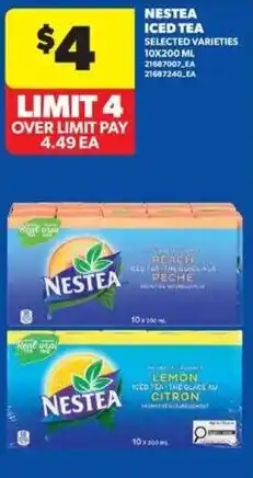Real Canadian Superstore Nestea iced tea selected varieties offer