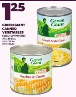 Independent Grocer Green Giant canned vegetables selected varieties offer