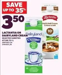 Independent Grocer Lactantia or Dairyland cream offer