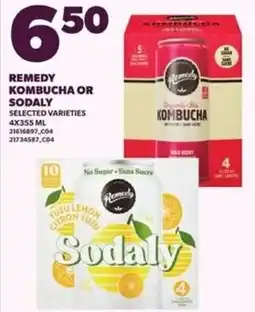 Independent Grocer Remedy kombucha or sodaly offer