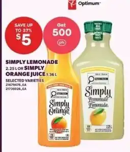Independent Grocer Simply orange juice offer