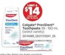 Real Canadian Superstore Colgate Prevident Toothpaste offer