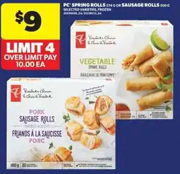 Real Canadian Superstore PC spring rolls or sausage rolls offer