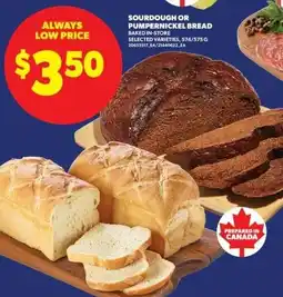 Real Canadian Superstore Sourdough or Pumpernickel Bread offer