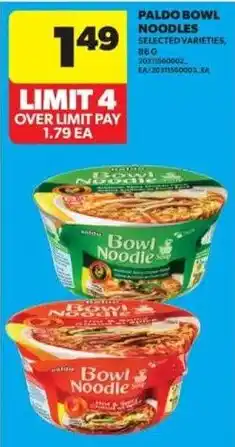 Real Canadian Superstore Paldo bowl noodles offer