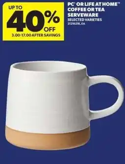 Real Canadian Superstore PC coffee or tea serveware offer