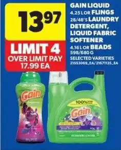 Real Canadian Superstore Gain liquid laundry detergent offer