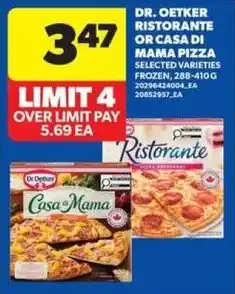 Real Canadian Superstore Dr. Oetker Ristorante or Casa Di Mama Pizza offer