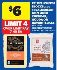 Real Canadian Superstore PC deli cheese blocks offer