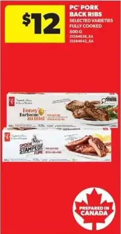 Real Canadian Superstore PC pork back ribs offer