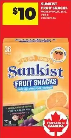 Real Canadian Superstore Sunkist fruit snacks offer