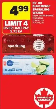 Real Canadian Superstore PC sparkling water offer