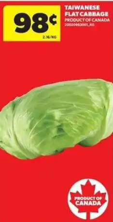 Real Canadian Superstore Taiwanese flat cabbage offer