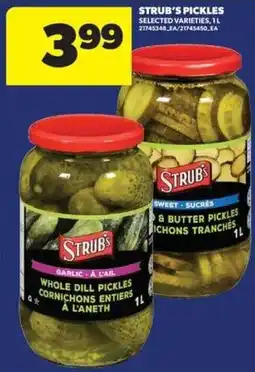 Real Canadian Superstore Strub's pickles selected varieties offer