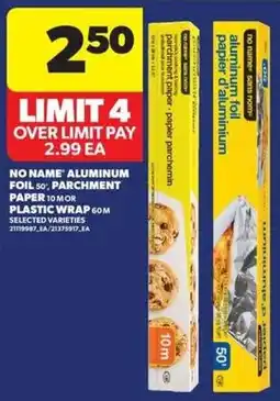 Real Canadian Superstore No Name aluminum foil parchment paper plastic wrap offer