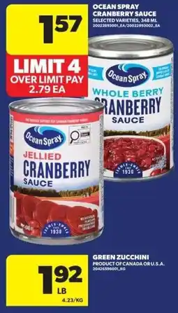 Real Canadian Superstore Ocean Spray cranberry sauce offer