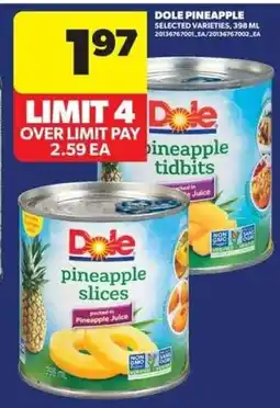 Real Canadian Superstore Dole pineapple tidbits offer