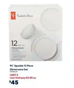 Real Canadian Superstore PC Speckle 12 Piece Dinnerware Set offer