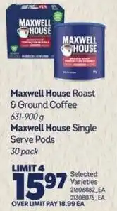 Real Canadian Superstore Maxwell House Roast & Ground Coffee offer