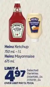 Real Canadian Superstore Heinz ketchup and mayonnaise offer