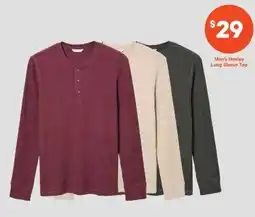 Real Canadian Superstore Men's Henley Long Sleeve Top offer