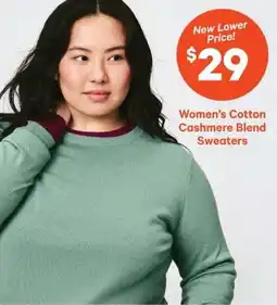 Real Canadian Superstore Women's Cotton Cashmere Blend Sweaters offer